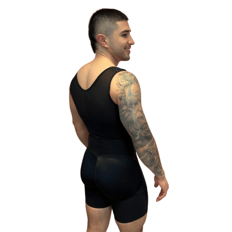 Faja hombre completa postoperatoria media pierna | Alta compresión